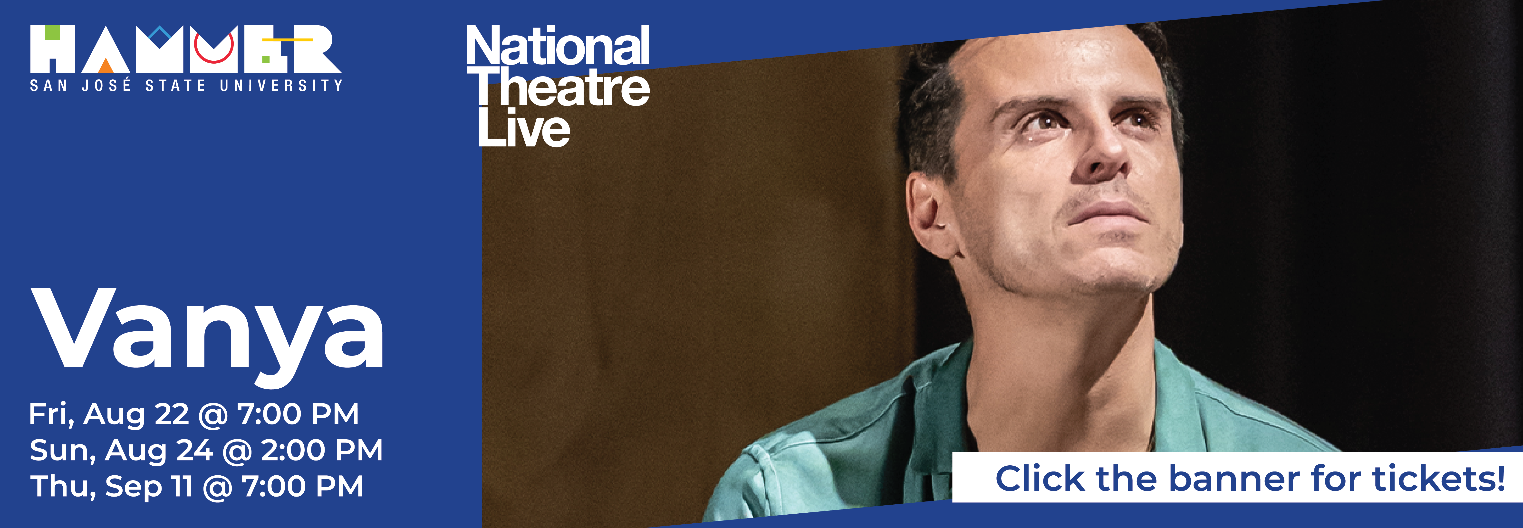 Andrew Scott looking off into the distance with a solemn face; National Theatre Live: Vanya