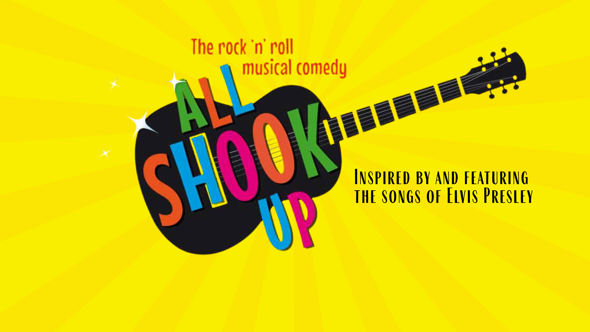 ASU_Hammer_1920x1080_just image A silhouette of a guitar with the title "All Shook Up" layered over it. The second o in shook serves as the sound hole of the guitar.
